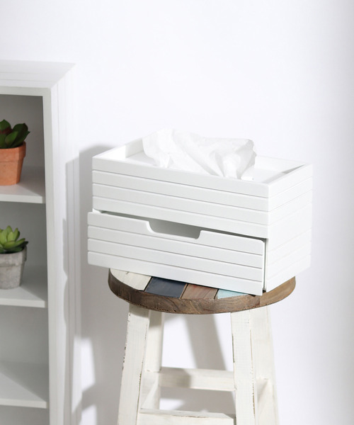 LBC（エルビーシー） 収納 「ZOZO限定」WOOD ティッシュケース 収納