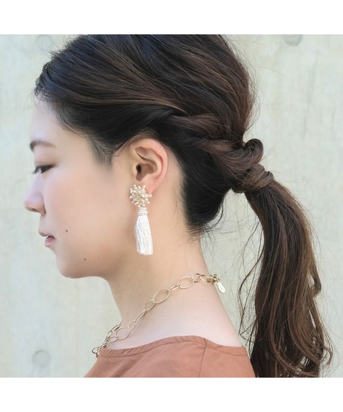 ピアス ビーズモチーフxタッセルピアス Zozotown Paypayモール店 通販 Paypayモール