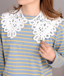 Soor Ploom クロシェ編み付け襟 OS DAY CLOSET つけ襟 付け襟 レディース クロシェ編みビッグカラー付け襟