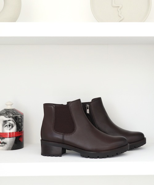 モードカオリ/トラックソールショートチェルシーブーツ/21452 MODE KAORI（モードカオリ） ブーツ トラックソールショートチェルシー