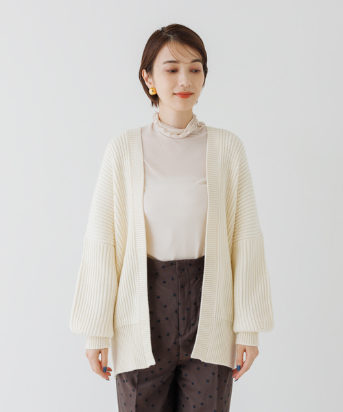 Rouge vif（ルージュ ヴィフ） カーディガン 片畔ニットガウン