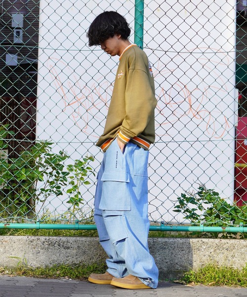 STAY GOLD（ステイゴールド） トレーナー スウェット 刺繍 ラインRIB