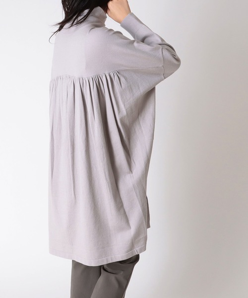 ニット セーター Sugar Rose / high neck back gather pull(ハイネックバックギャザープルオーバー) レディース DRESSLAVE ニット セーター Sugar Rose / high neck back gather