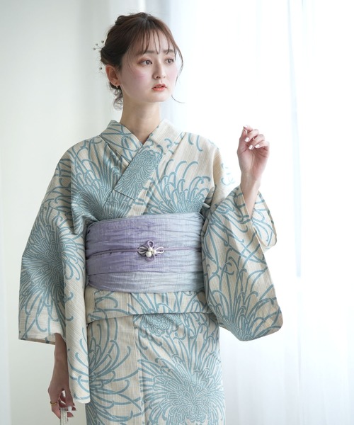 浴衣　注染 utatane 浴衣 手染め注染浴衣3点セット utatane×注染工房 先染め