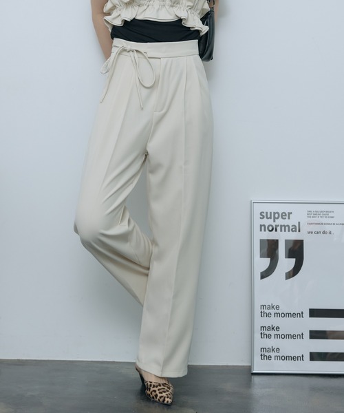 hinari ハイウエストリボンパンツ S 新品未使用 hinari（ヒナリ）の「ハイウエストリボンパンツ（その他パンツ