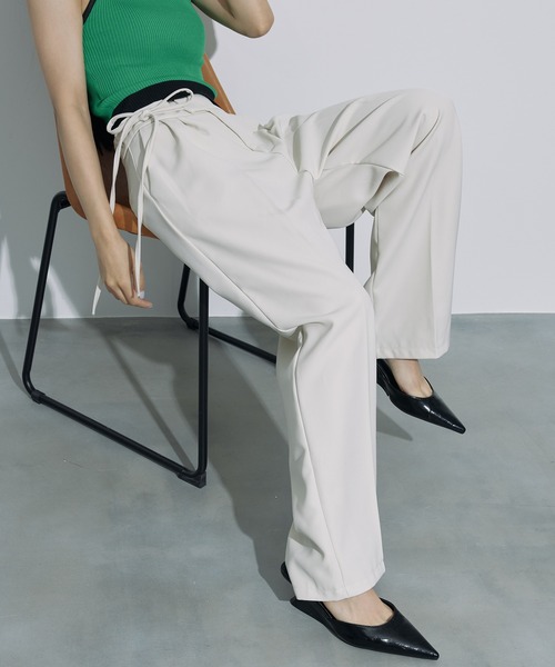 SEN TOKYO スラックス パンツ 全骨格対応！こなれ感と色気を両立。ハイ