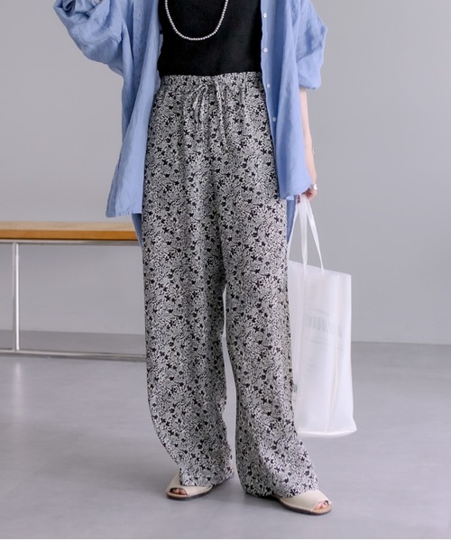 pual ce cin パンツ 「WEB限定」花柄プリントパンツ レディース