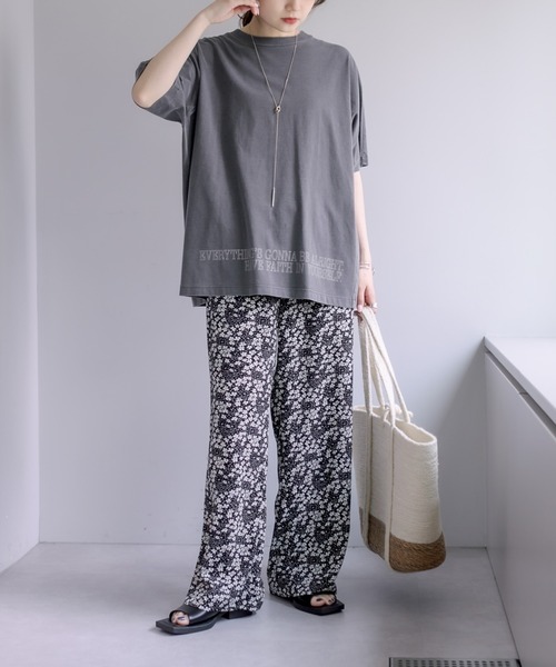 pual ce cin パンツ 「WEB限定」花柄プリントパンツ レディース