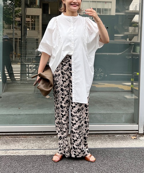 pual ce cin パンツ 「WEB限定」花柄プリントパンツ レディース