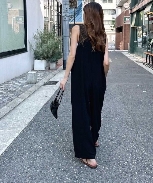 El mar(エルマール) レーヨンリネンタンクコンビネゾン CANAL JEAN｜El mar(エルマール) レーヨンリネンタンク