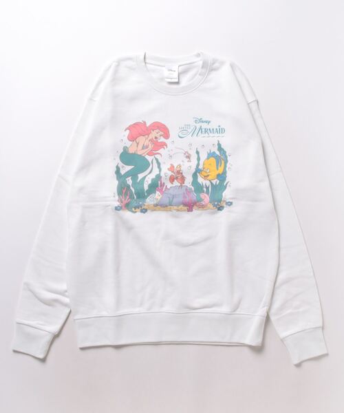 トレーナー スウェット 「 Disney NOSTALGICA 」 スウェットクルーネック (ベビーオイスター/リトル・マーメイド/プリンセス Disney NOSTALGICA 】 スウェットクルーネック (ﾍﾞﾋﾞｰｵｲｽﾀｰ/ﾘﾄﾙ