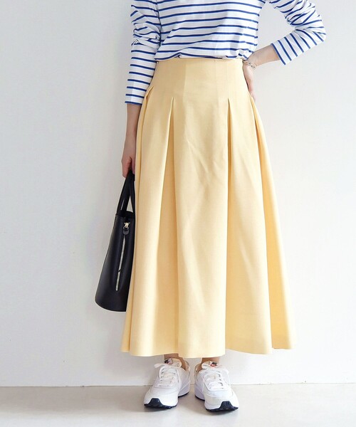 quaranciel スカート quaranciel:「手洗い可能」クリスピー リネン