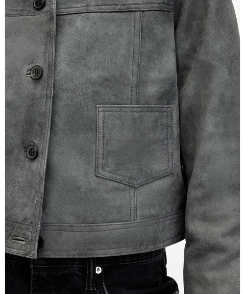 コート　レザー　スウェード ALLSAINTS コート アウター REMY SUEDE TRUCKER JACKET