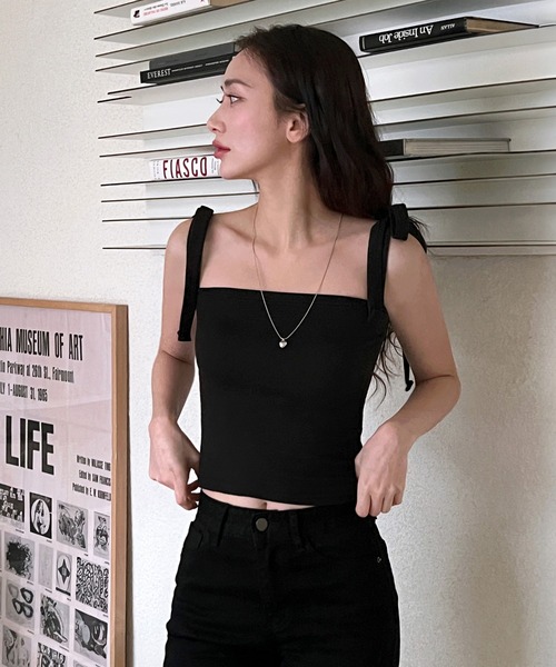 by muni:r キャミソール リボンストラップキャミソール : ZOZOTOWN