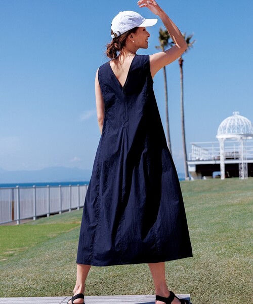 YLEVE イレーヴ コクーンワンピース ネイビー 2 コットン100% コクーンワンピースドレス ネイビー – [公式]DRESS+ | ドレスプラス