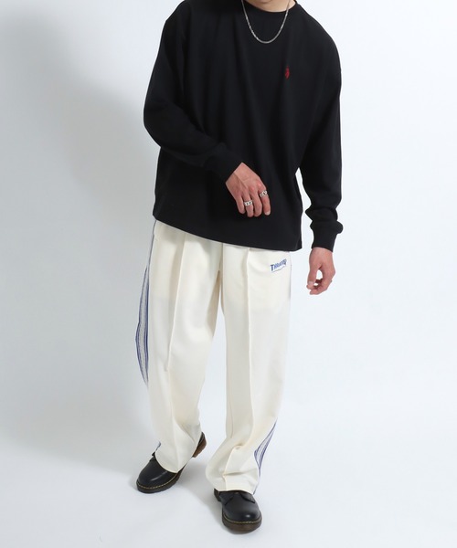 THRASHER（スラッシャー） パンツ ワンポイントロゴ刺繍サイドライン