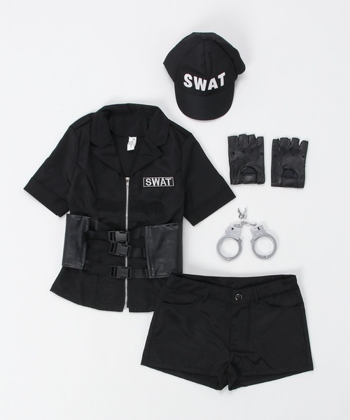 コスプレ 「 SWAT 」 ハロウィン 衣装 仮装 ポリス スワット スカート