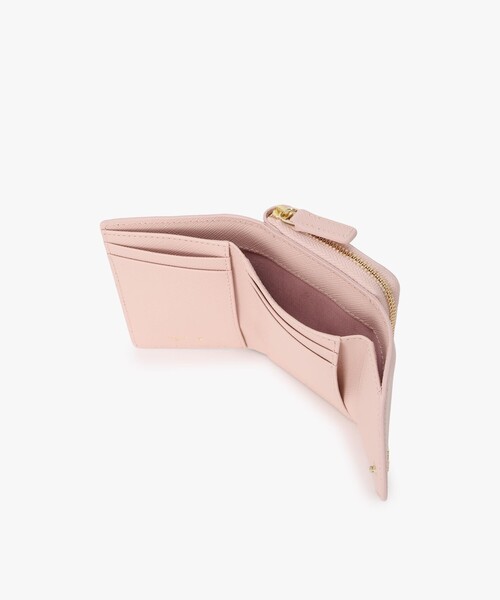 新品未使用　　agnès b. 　　　　　　　　　 三つ折り財布　　ピンク agnes b.（アニエスベー） 三つ折り財布 レザー ピンク系 : ブランド