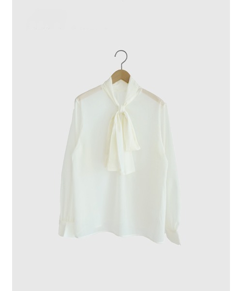ブラウス シャツ Sheer bow tie blouse レディース FIKA. ブラウス シャツ Sheer bow tie blouse レディース