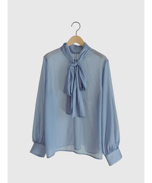 ブラウス シャツ Sheer bow tie blouse レディース FIKA. ブラウス シャツ Sheer bow tie blouse レディース