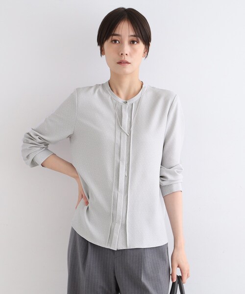 INDIVI（インディヴィ） ブラウス シャツ 「洗える／UVケア」ジオ