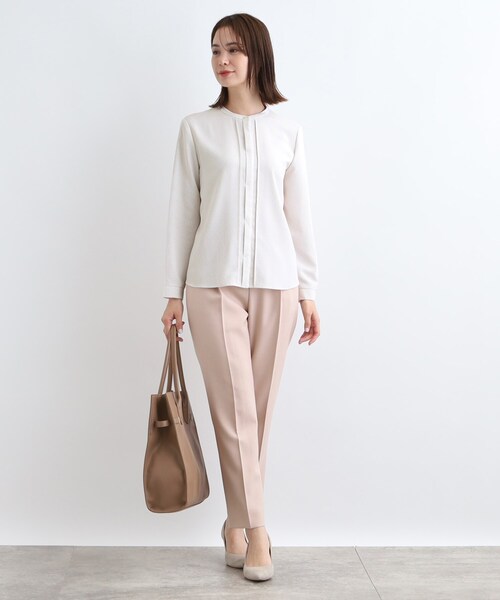 INDIVI（インディヴィ） ブラウス シャツ 「洗える／UVケア」ジオ