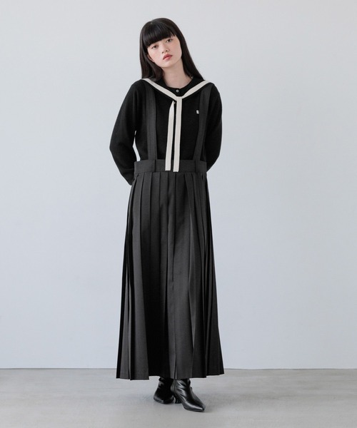 Curensologyプリーツサスペンダースカート Curensologyプリーツサスペンダースカート Curensologyプリーツ