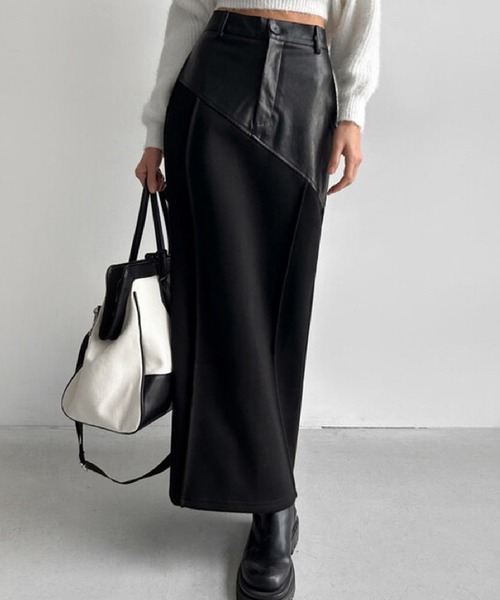 【エスパン】白黒スカート2840 Chick スカート CHECK SKIRT / チェック柄スカートパンツ