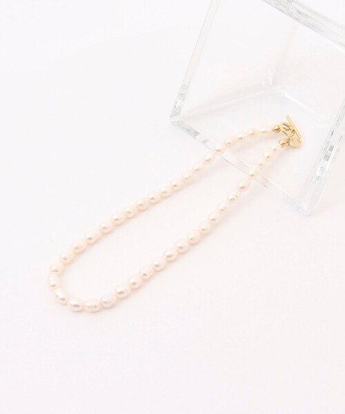淡水パール ショートネックレス ゴールド/パール PERLYS NOLLEY'S ネックレス 淡水バロックパールショートネックレス