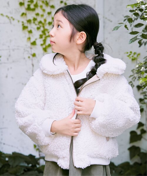 ボアブルゾン　160 ikka ブルゾン アウター リバーシブルボアブルゾン（110~160cm
