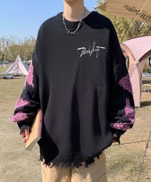 DEVICE（デバイス） セーター ニット サイエンス バタフライ ロゴ