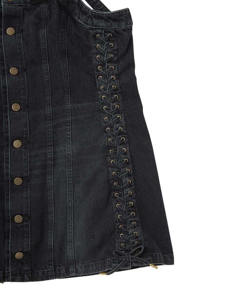 HYSTERIC GLAMOUR」 サロペットスカート MEDIUM ライトインディゴ 