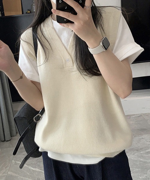 miniministore（ミニミニストア） ベスト ジレ ニットベスト