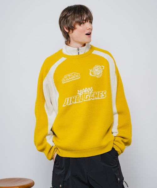 JINCL（ジンクル） セーター ニット ジャガードゲームニット メンズ