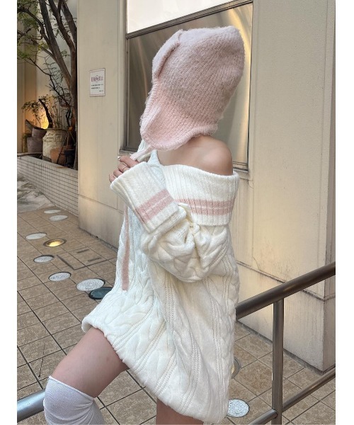 Darich ニット帽 ニットキャップ レザータグパッチフライト