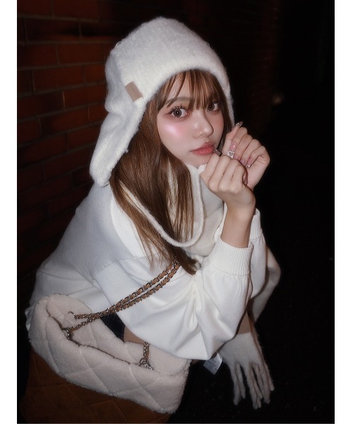 Darich レザータグパッチフライトキャップ　アイボリー レザータグパッチフライトキャップ – Darich (ダーリッチ)