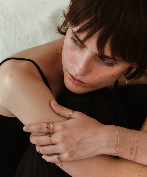 va vendome aoyama 指輪 リング K10YG ホワイトカラー チェーンリング