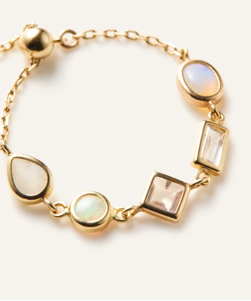 va vendome aoyama 指輪 リング K10YG ホワイトカラー チェーンリング