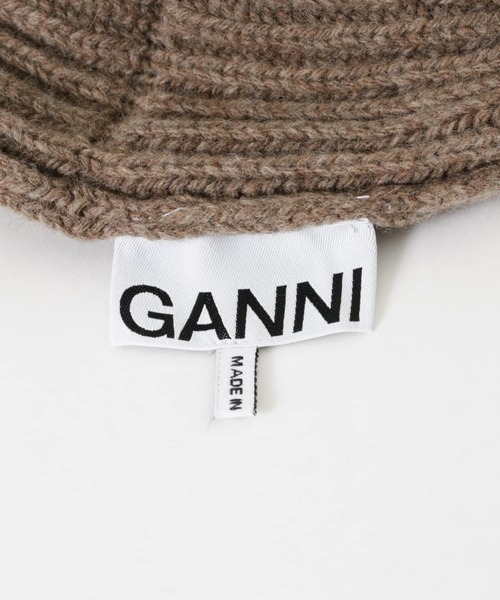 GANNI 帽子 ベレー帽 GANNI Structured Rib Beret レディース