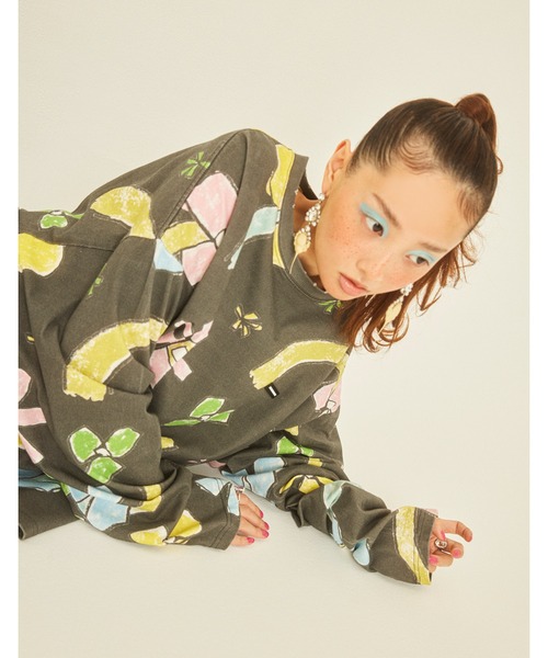 tシャツ 「8」「it」「little sunny bite x natalie krim」long tee レディース メンズ Little sunny bite tシャツ 「8」「little x natalie krim」 a