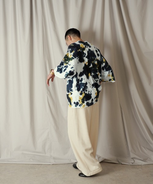 Aphlotus tシャツ タイダイ染 クルーネック H/S カットソー メンズ