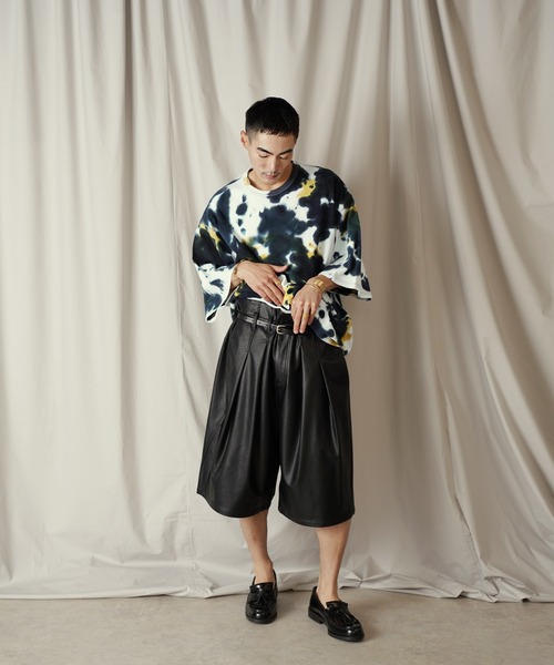 Aphlotus tシャツ タイダイ染 クルーネック H/S カットソー メンズ