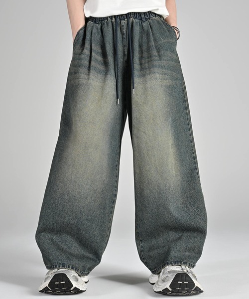 ADRER ライントラック セットアップ ホワイト S パンツタグ付き ADRER（アドラー） ワイドパンツ パンツ line track wide slacks