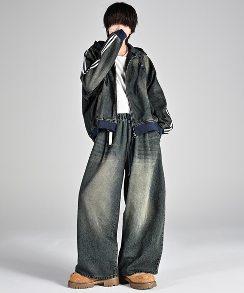 adrer バンT，ナイロンパンツ，トラックジャケット（ホワイト）Sサイズ。 adrer バンT，ナイロンパンツ，トラックジャケット（ホワイト）S