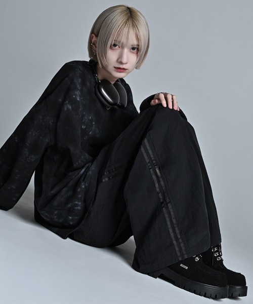 【ADRER】 ライントラックパーカージャケット/ライントラックワイドスラックス ADRER（アドラー） ワイドパンツ パンツ line track wide slacks
