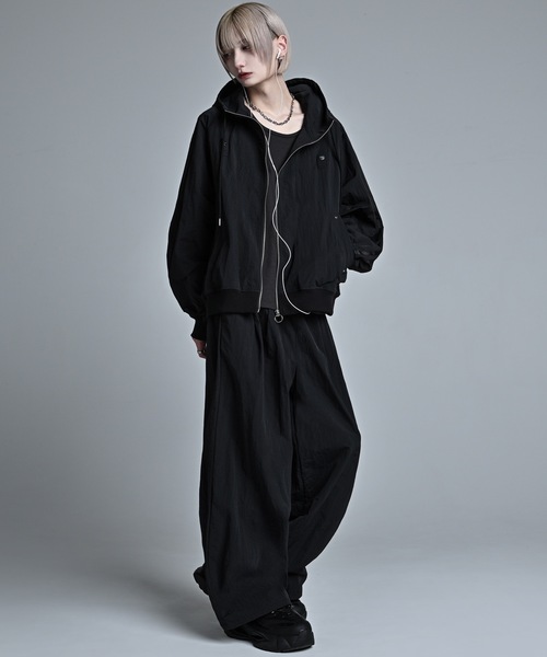 【ADRER】 ライントラックパーカージャケット/ライントラックワイドスラックス ADRER（アドラー） ワイドパンツ パンツ line track wide slacks