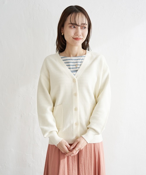 ikka（イッカ） カーディガン 「洗濯機で洗える」GOKU楽ニット