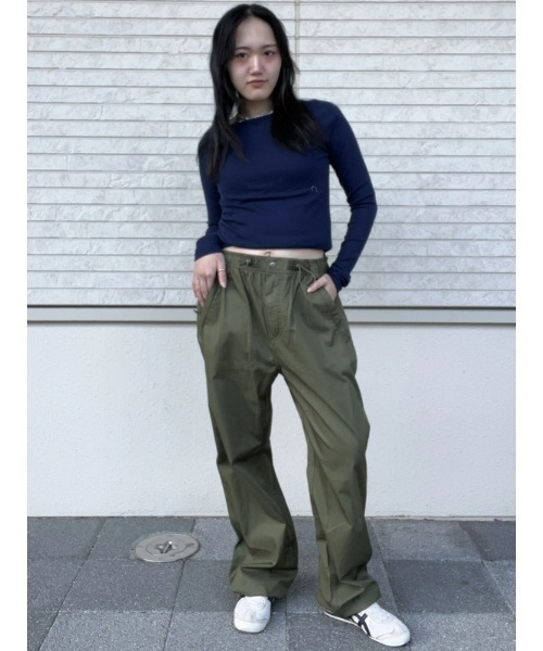 GAP（ギャップ） パンツ ツイル パラシュート バギーパンツ(ユニ