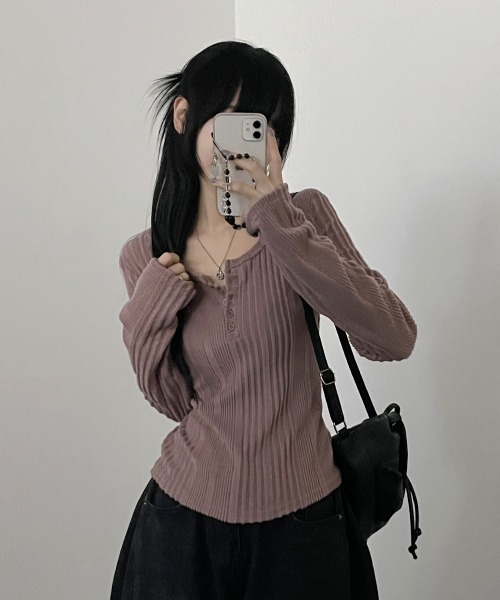 ヘンリーネック tシャツ 「お気に入り数3.9万人突破!/新色ライトグレー