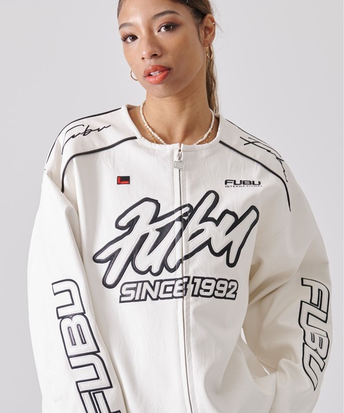 FUBU（フブ） 革ジャン ライダース ブランド ロゴ 刺繍 ワッペン